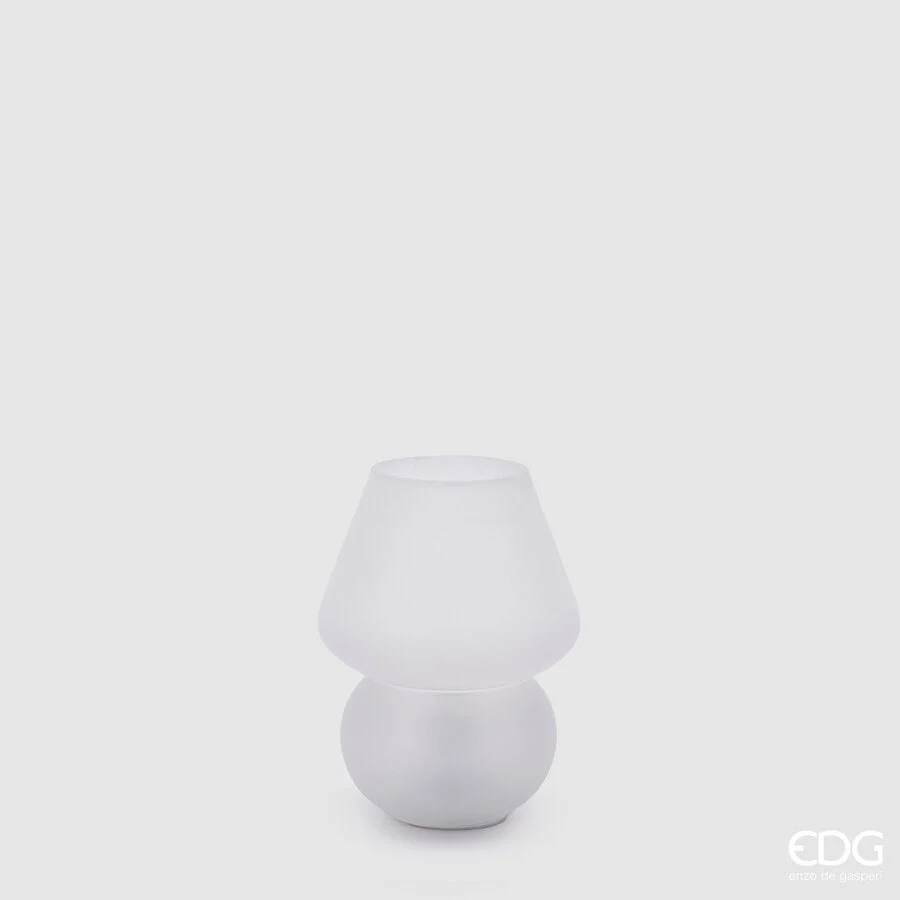 EDG Enzo De Gasperi Lampada Aura da Tavolo Usb Abatjour H 15 Cm D 12 Cm  Bianco