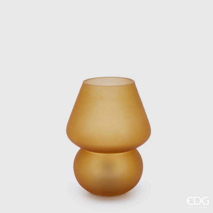 EDG Enzo De Gasperi Lampada Aura da Tavolo Usb Abatjour H 20 Cm D 15 Cm Ambra