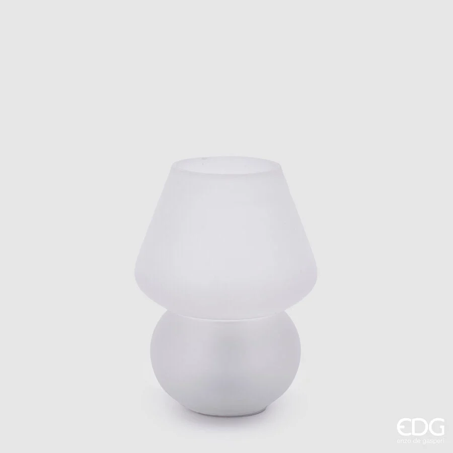 EDG Enzo De Gasperi Lampada Aura da Tavolo Usb Abatjour H 20 Cm D 15 Cm  Bianco
