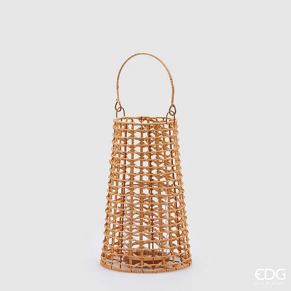 EDG Enzo De Gasperi Lanterna Natural Cono con Manico H 32 Cm D 27 Cm Light