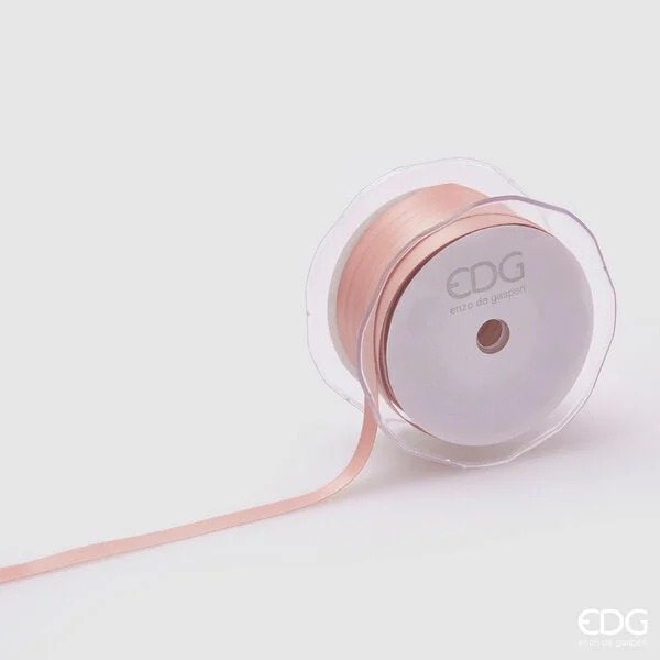 EDG Enzo De Gasperi Nastro Raso Doppio 10 Mm 50 Mt Colore Salmone