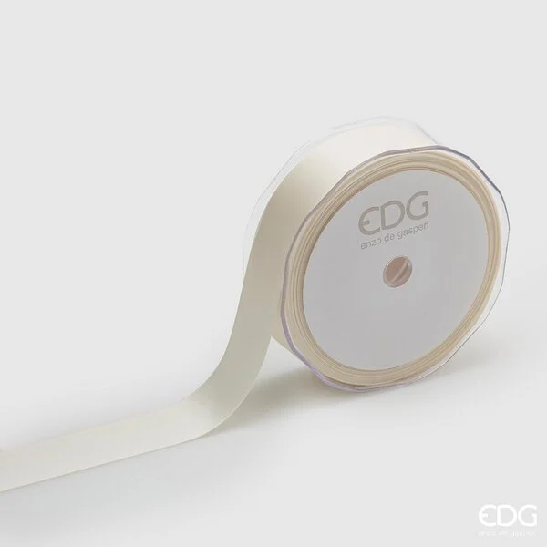 EDG Enzo De Gasperi Nastro Raso Doppio 25 Mm 20 Mt Colore Bianco