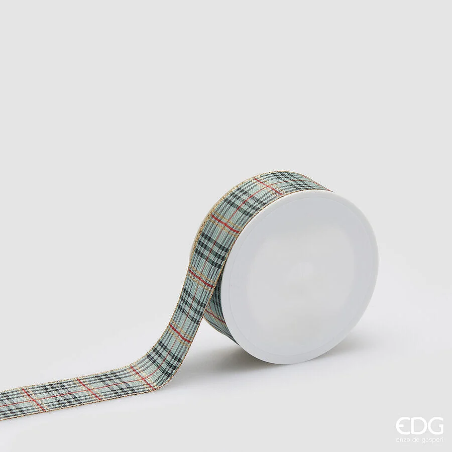 EDG Enzo De Gasperi Nastro Tartan H 4 Cm 20 Mt Sage