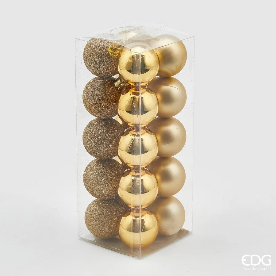 EDG Enzo De Gasperi Palla Natale Poly Mix D 40 Mm Cf 20 Pz Gold