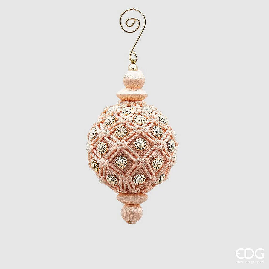 EDG Enzo De Gasperi Palla Natale Silk Intrecci D 8 Cm Pink 1 Pz
