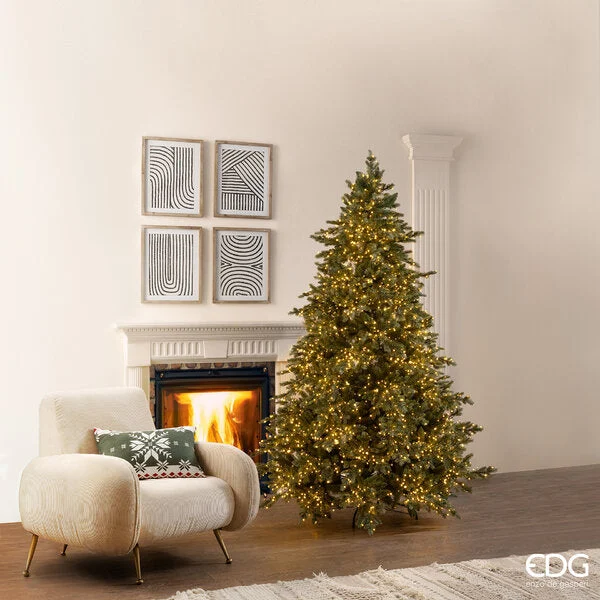 EDG Enzo De Gasperi Albero di Natale Pino Argentato 4.000 Led H 210 Cm D 149 Cm Ip 44
