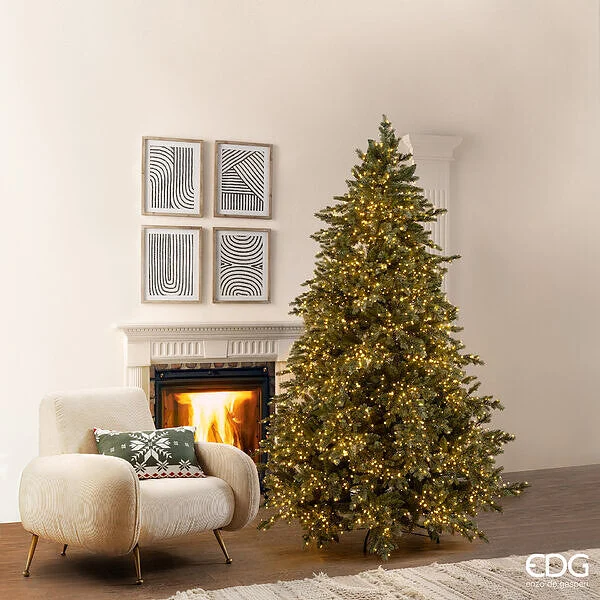 EDG Enzo De Gasperi Albero di Natale Pino Argentato 5.000 Led H 240 Cm D 166 Cm Ip44