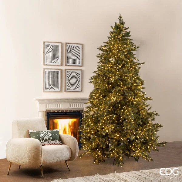 EDG Enzo De Gasperi Albero di Natale Pino Argentato 6.500 Led H 270 Cm D 170 Cm Ip 44