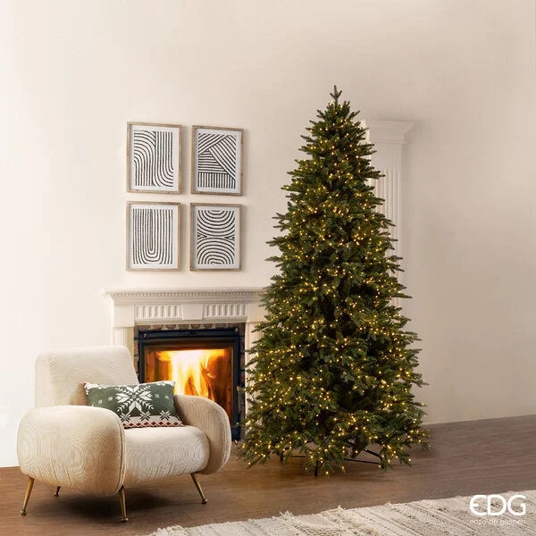 EDG Enzo De Gasperi Albero di Natale Pino Cristallo 2.500 MiniLed H 240 Cm D 139 Cm Ip 44