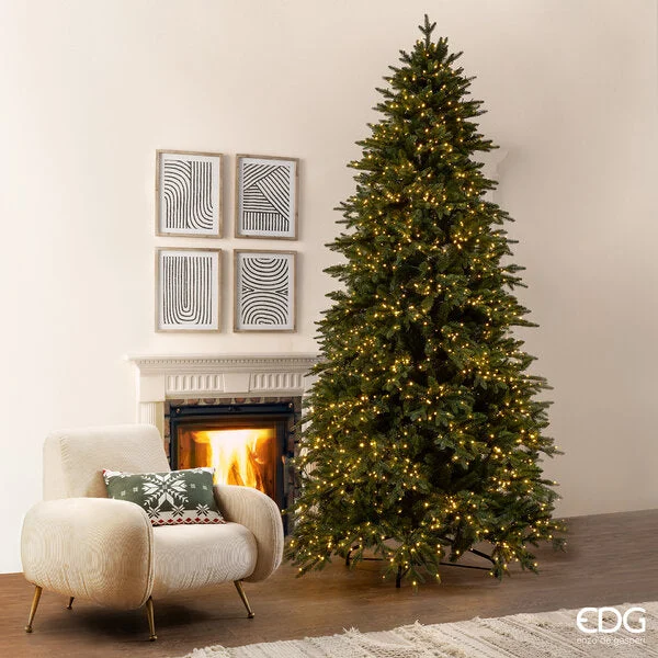 EDG Enzo De Gasperi Albero di Natale Pino Cristallo 3.800 MiniLed H 300 Cm D 163 Cm Ip44