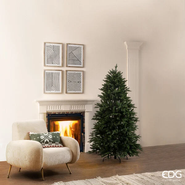 EDG Enzo De Gasperi Albero di Natale Pino Cristallo H 180 Cm D 112 Cm Verde