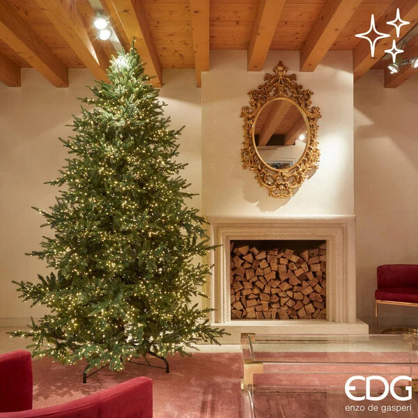 EDG Enzo De Gasperi Albero di Natale Pino Luxury H 270 Cm D 163 Cm con 6.000 Led Verde