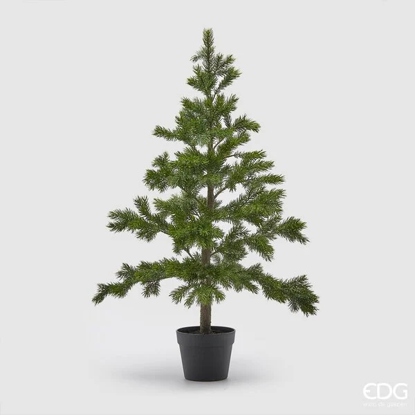 EDG Enzo De Gasperi Albero di Natale Pino West con Vaso H 94 Cm