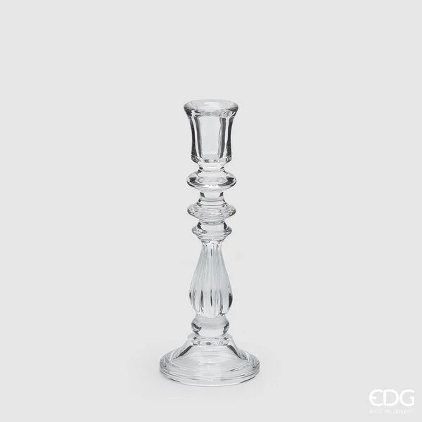EDG Enzo De Gasperi Portacandela Deco H 27,6 Cm D 10 Cm Natural Trasparente