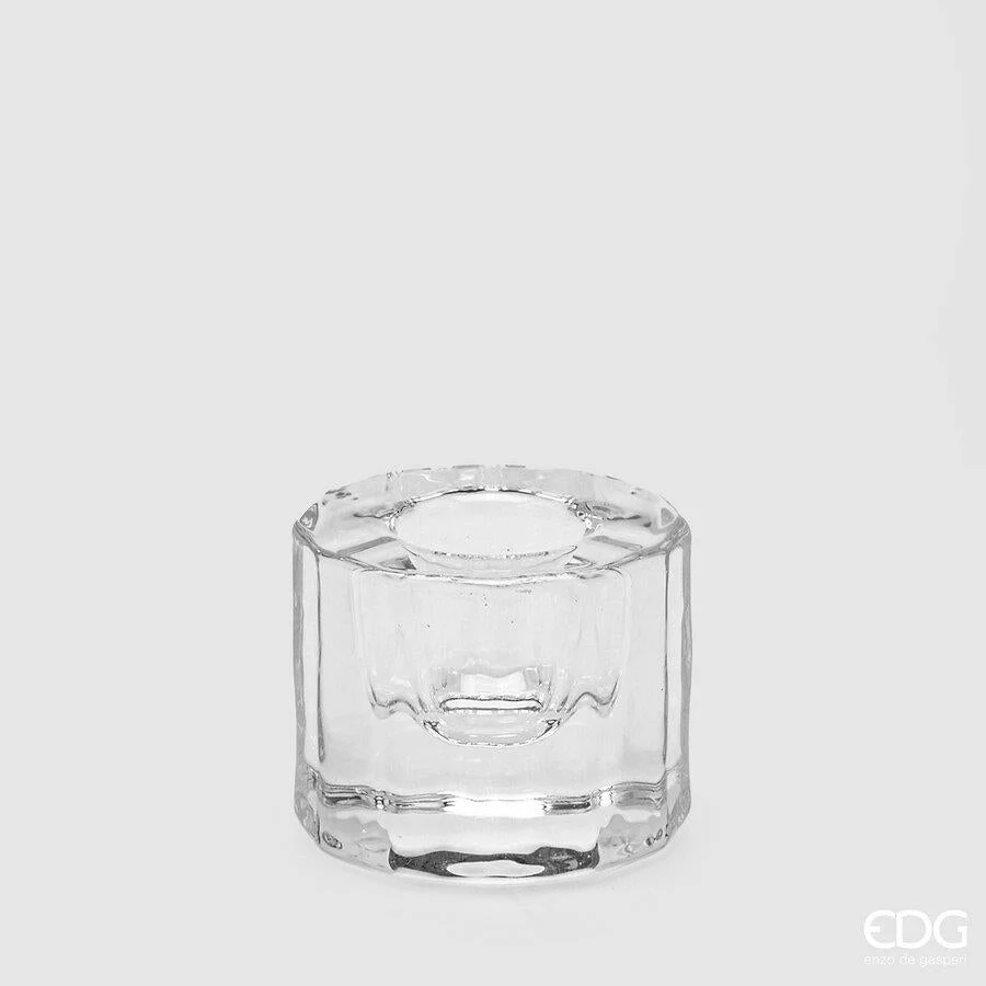 EDG Enzo De Gasperi Portacandela Petite H 4 Cm D 5 Cm Natural Trasparente