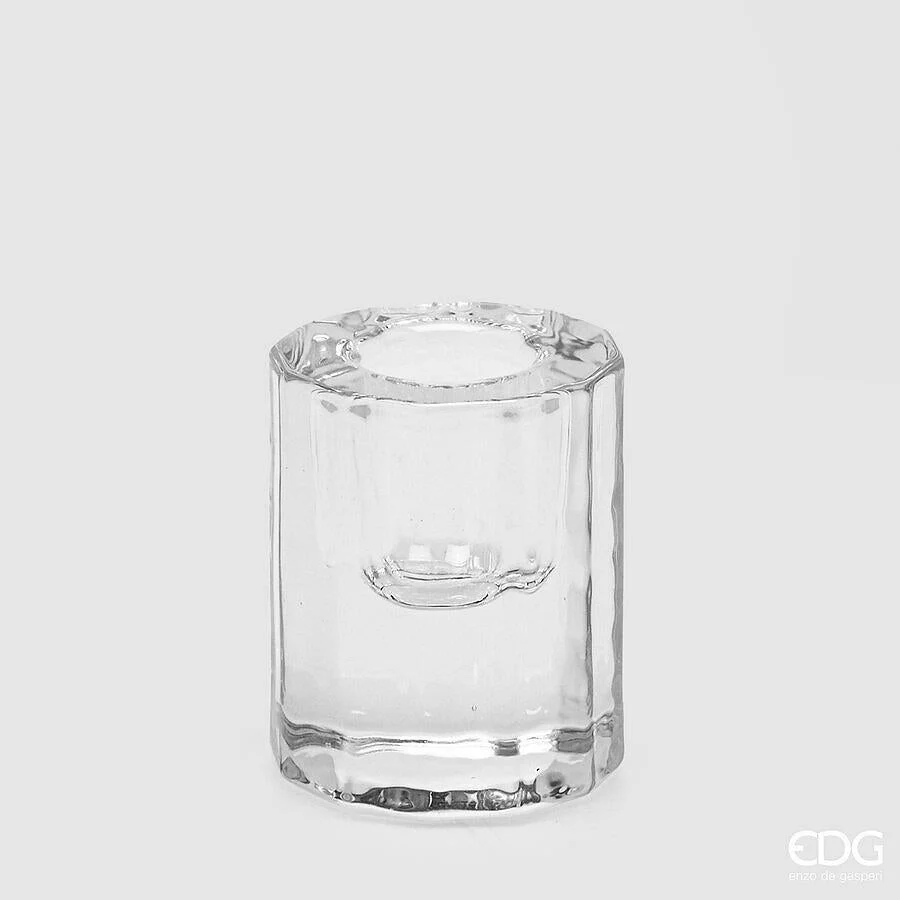 EDG Enzo De Gasperi Portacandela Petite H 6 Cm D 5 Cm Natural Trasparente