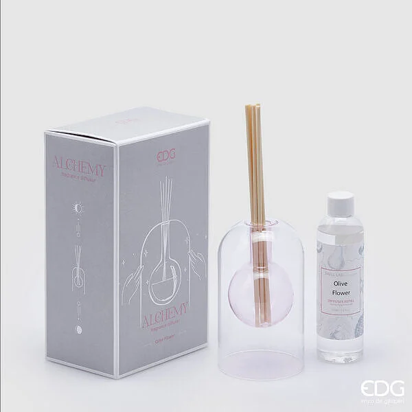 EDG Enzo De Gasperi Profumatore Alchemy Bottiglia 200 Ml H 14 Cm Olive Flower