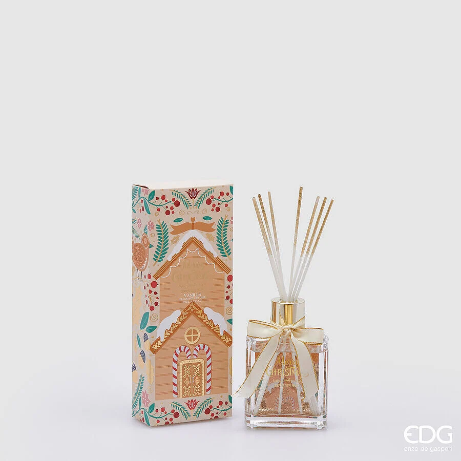 EDG Enzo De Gasperi Profumatore Natale Bottiglia Joyful 180 Ml H 13,5 Cm Black Vanilla