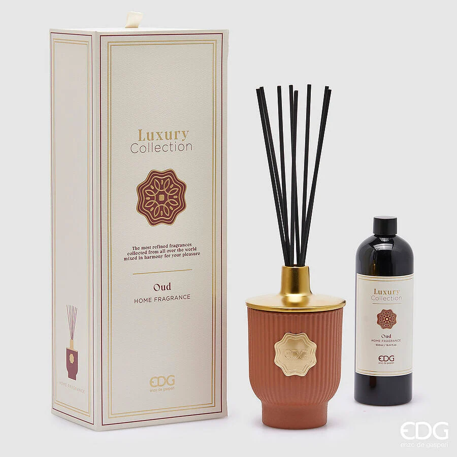 EDG Enzo De Gasperi Profumatore Bottiglia Luxury 500 Ml H 16 Cm D 10 Cm Oud