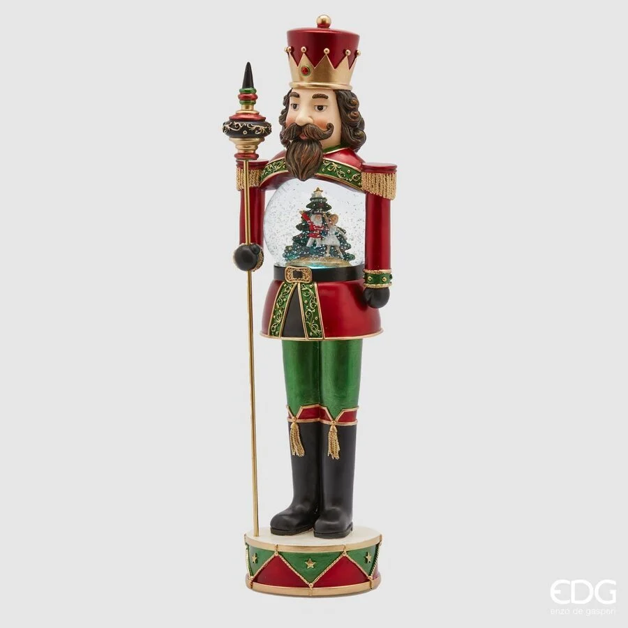 EDG Enzo De Gasperi Sferacqua Soldatino Natale con Led H 50 Cm D 13 Cm Multicolor