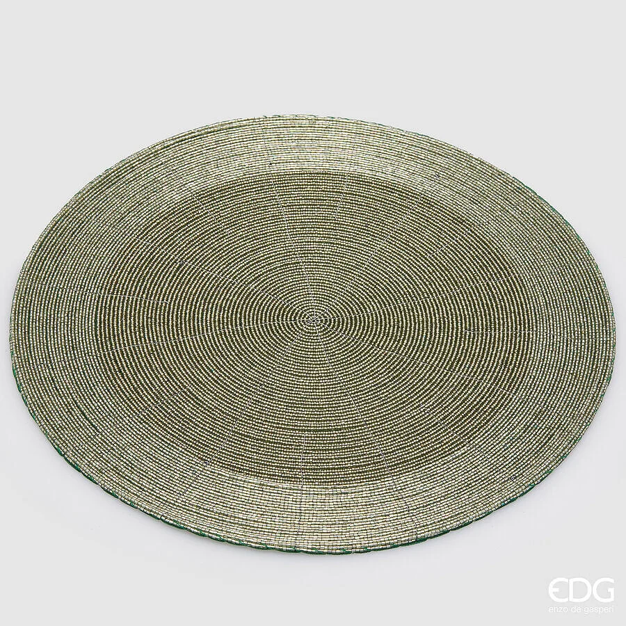 EDG Enzo De Gasperi Sottopiatto Perle Rotondo D 36 Cm Sage