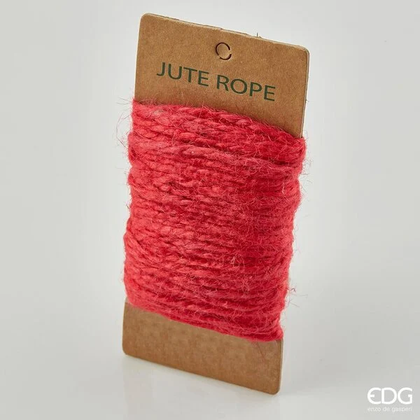EDG Enzo De Gasperi Spago Iuta D 3 Mm 25 Mt 80 Gr Colore Rosso in Matassa