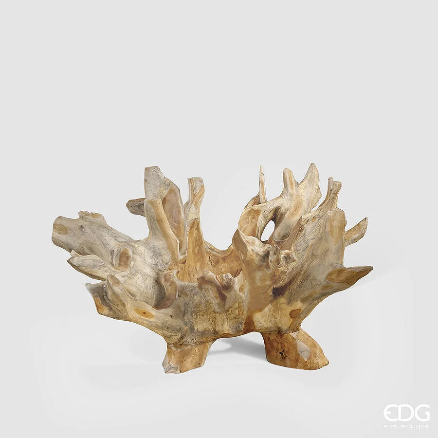 EDG Enzo De Gasperi Tavolo Teak Radice H 75 CM D 105 Cm Brown