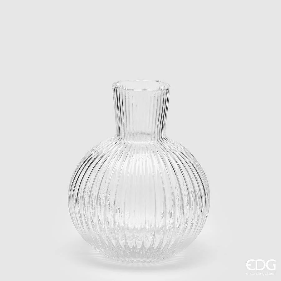EDG Enzo De Gasperi Vaso Ampolla H 35 Cm D 29 Cm Natural Trasparente
