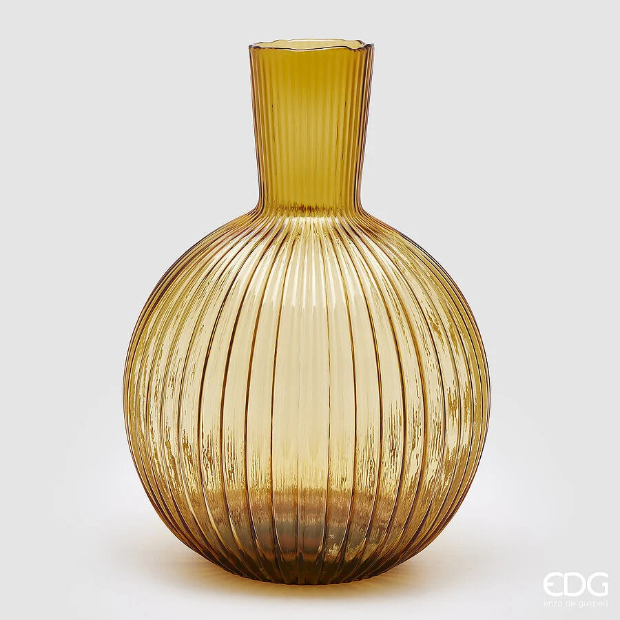 EDG Enzo De Gasperi Vaso Ampolla H 48 Cm D 34 Cm Ambra