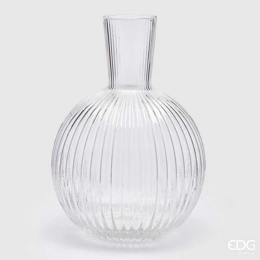 EDG Enzo De Gasperi Vaso Ampolla H 48 Cm D 34 Cm Natural Trasparente
