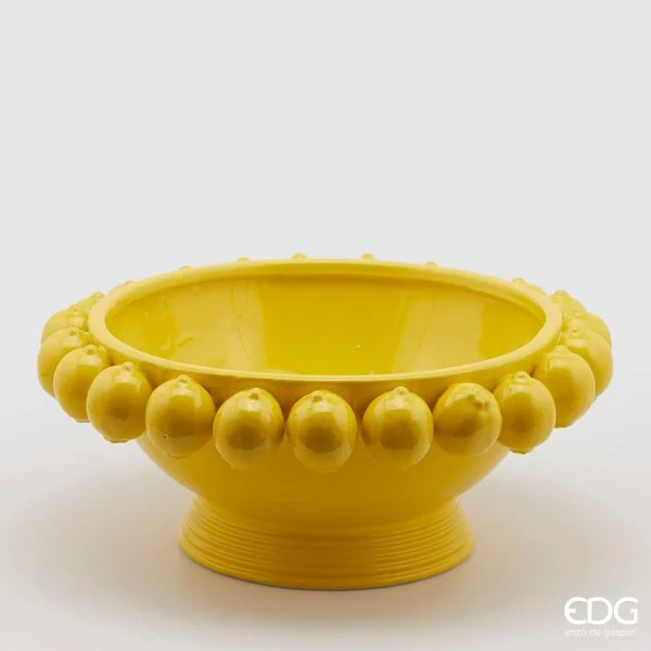 EDG Enzo De Gasperi Vaso Chakra Limoni Coppa H 19 Cm D 45 Cm