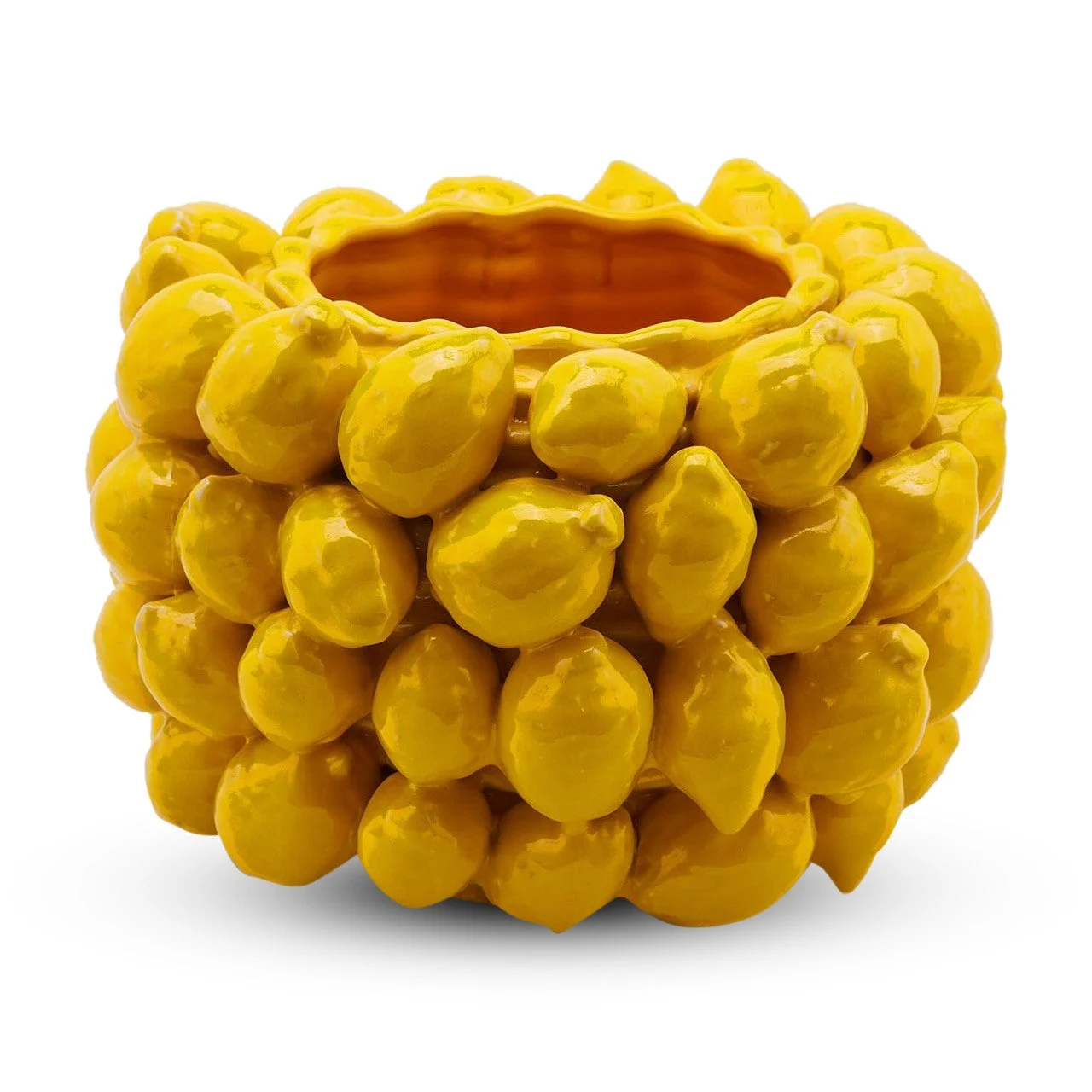 EDG Enzo De Gasperi Vaso Chakra Limoni H 22 Cm D 31 Cm 45 Frutti Giallo