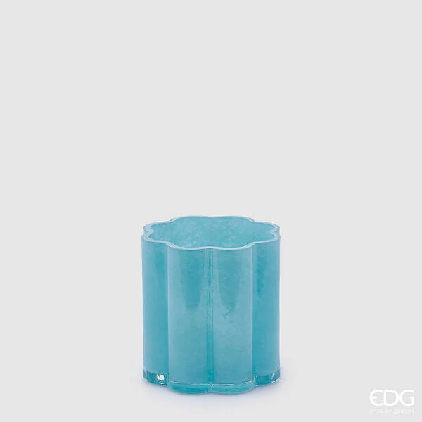 EDG Enzo De Gasperi Vaso Flower H 15 Cm D 15 Cm Colore Acqua