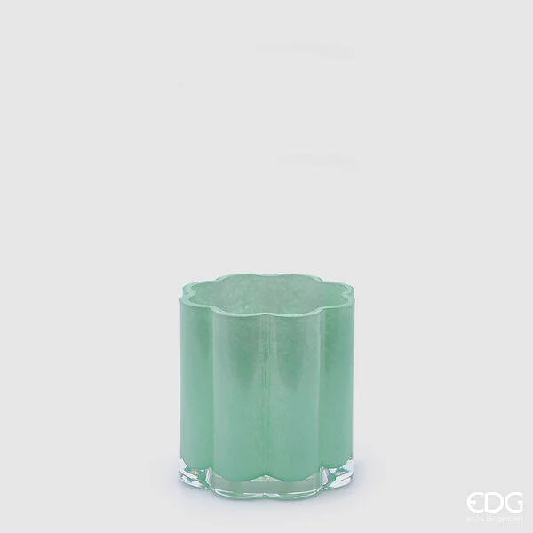 EDG Enzo De Gasperi Vaso Flower H 15 Cm D 15 Cm Colore Verde