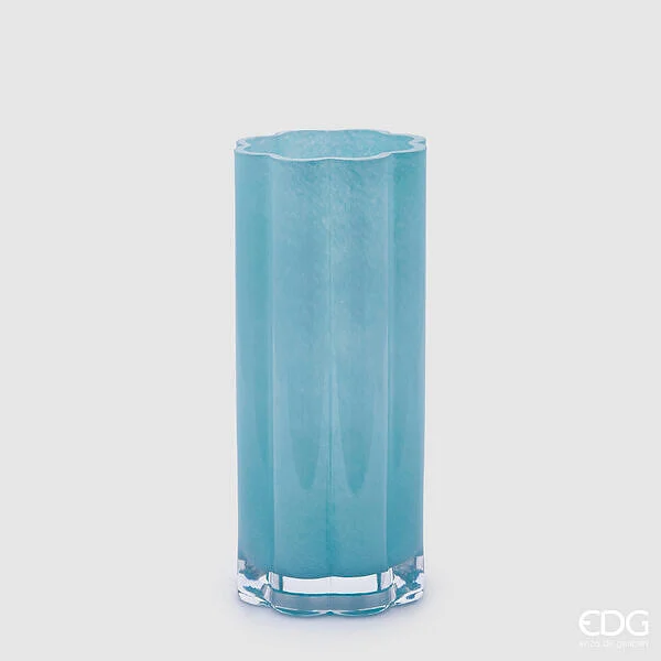 EDG Enzo De Gasperi Vaso Flower H 30 Cm D 13 Cm Colore Acqua