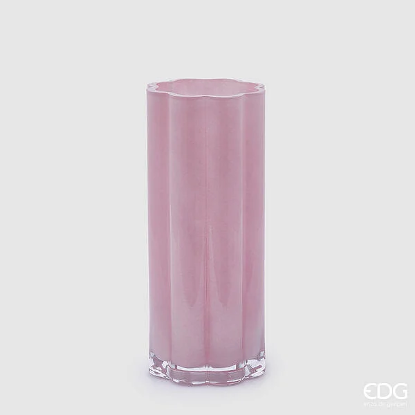 EDG Enzo De Gasperi Vaso Flower H 30 Cm D 13 Cm Colore Rosa Chiaro