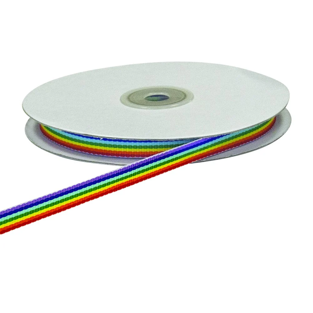 ETM Nastro Arcobaleno Grossgrain 10 Mm  25 Mt