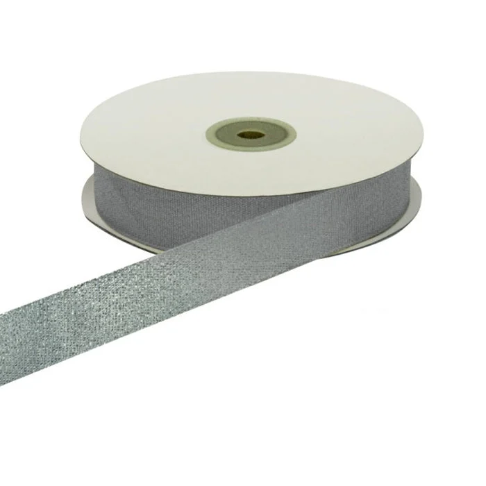 ETM Nastro Lamè 25 Mm 50 Mt Silver