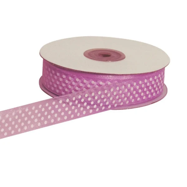 ETM Nastro Organza Pois 20 Mm 50 Mt Lilla