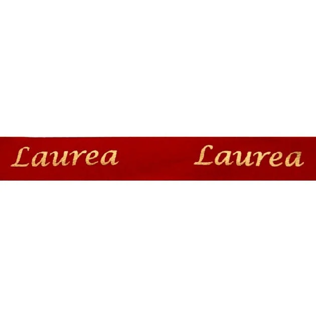 ETM Nastro Scritta Laurea 10 Mm 25 Mt Rosso
