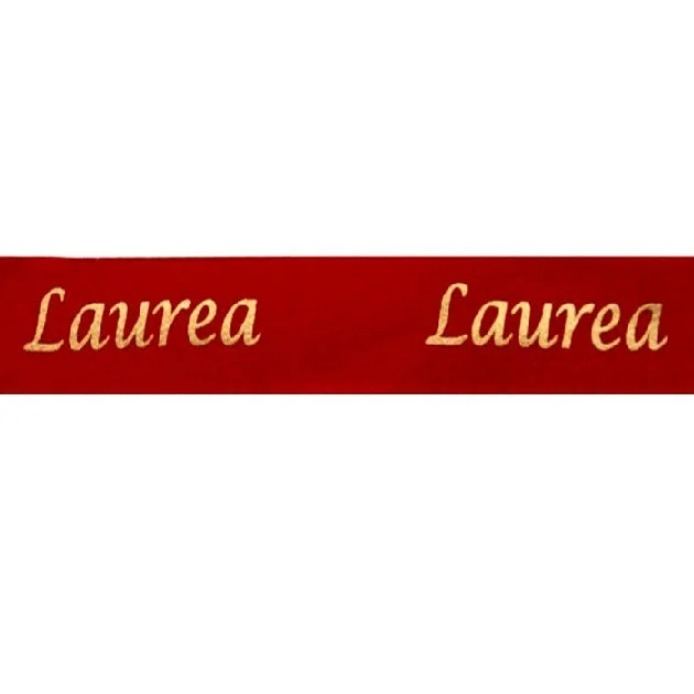 ETM Nastro Scritta Laurea 15 Mm 25 Mt Rosso