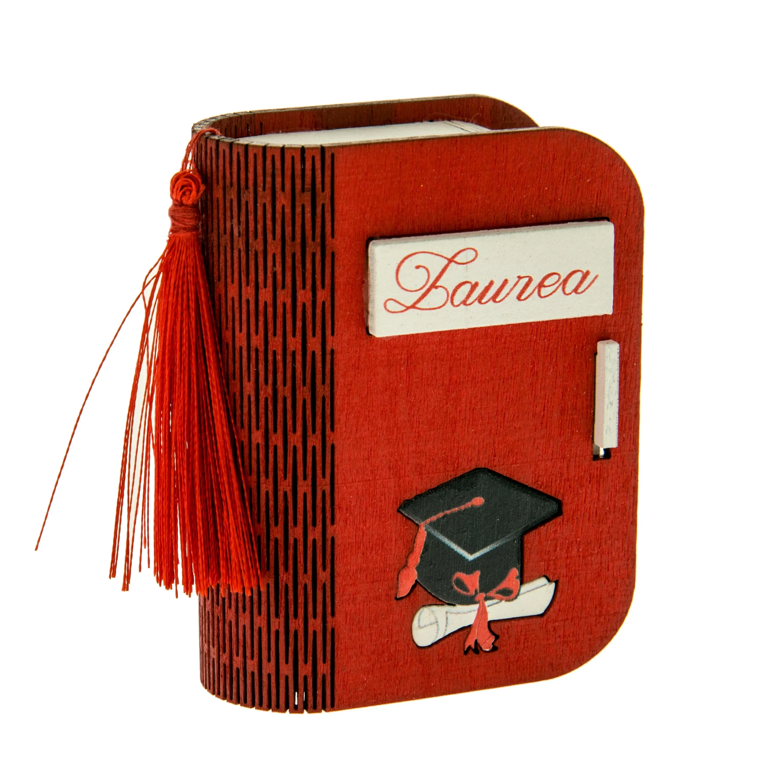 ETM Portaconfetti Arte Book Laurea 6 x 8 Cm Rosso 6 Pz