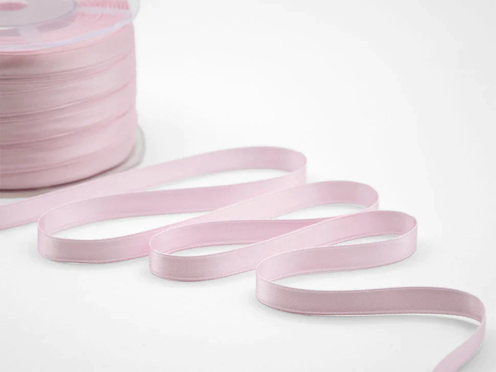 Furlanis Nastro Doppio Raso 10mm Rosa Baby 100 mt