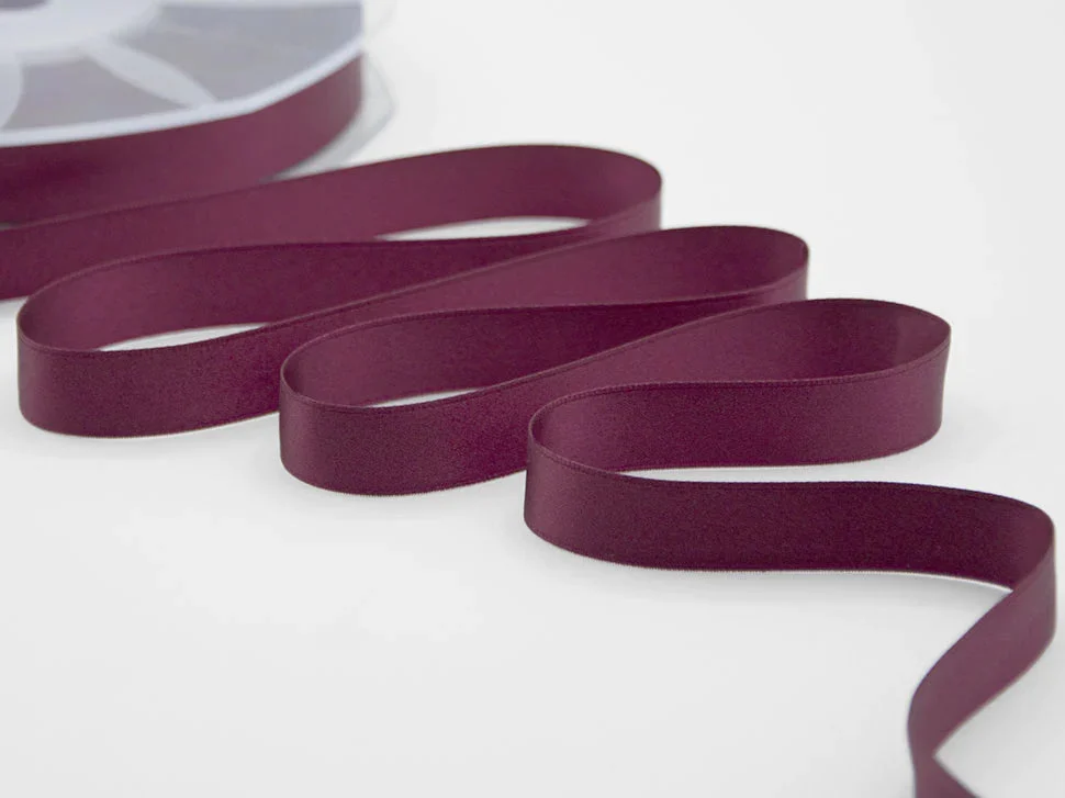 Furlanis Nastro Doppio Raso 16mm Bordeaux Scuro 50 mt