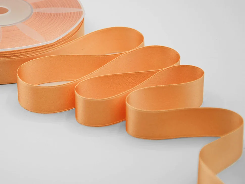 Furlanis Nastro Doppio Raso 25mm Arancio Albicocca 50mt