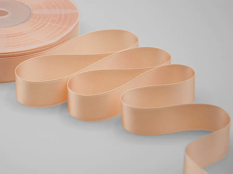 Furlanis Nastro Doppio Raso 25mm Salmone Chiaro 50mt