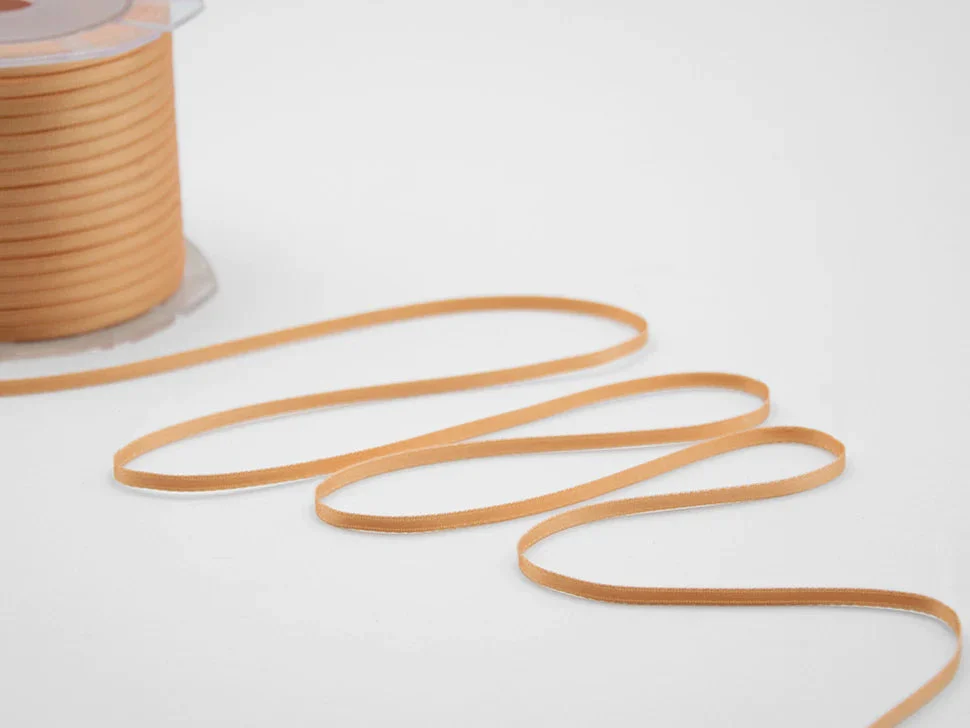 Furlanis Nastro Doppio Raso 3mm Arancio Albicocca 100mt