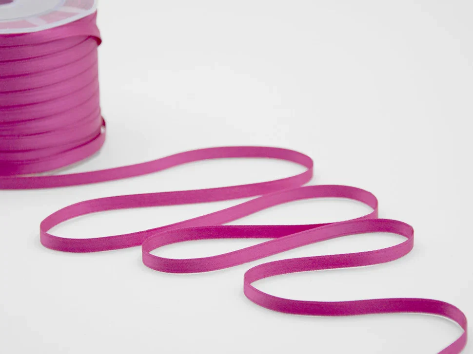Furlanis Nastro Doppio Raso 6mm Fuxia Peonia 100mt