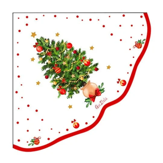 GIVI ITALIA Tovaglioli Natale (16 pz) - New Liberty Christmas Wishes 33x33 cm