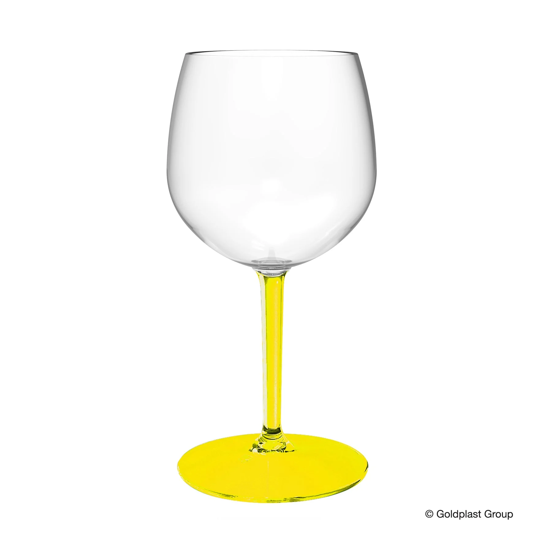Gold Plast Bicchiere Balloon Tonic + Gambo Giallo Trasparente 582 Cc